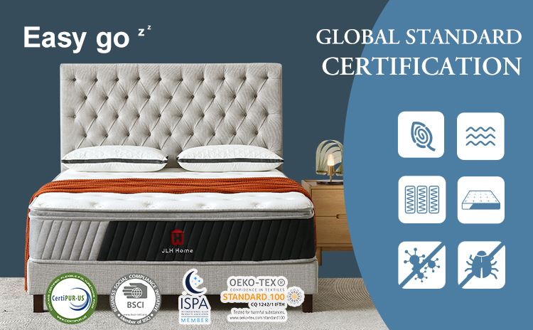 Matelas à ressorts ensachés personnalisé 34PB-43 enroulé dans une boîte, facile à emballer, OEM/ODM, matelas d&39;hôtel double, queen, king size 14