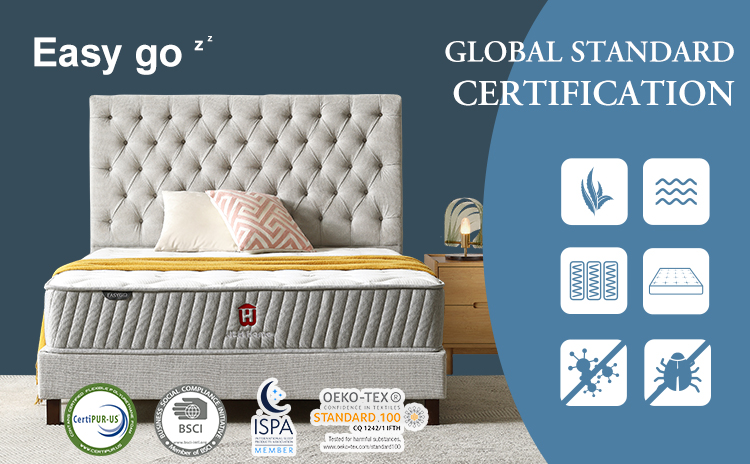 JLH Mattress - Высококачественный трикотажный материал цена FOB гостиничный пружинный матрас 21PB-39 плотный верх матрасы с карманными пружинами 27