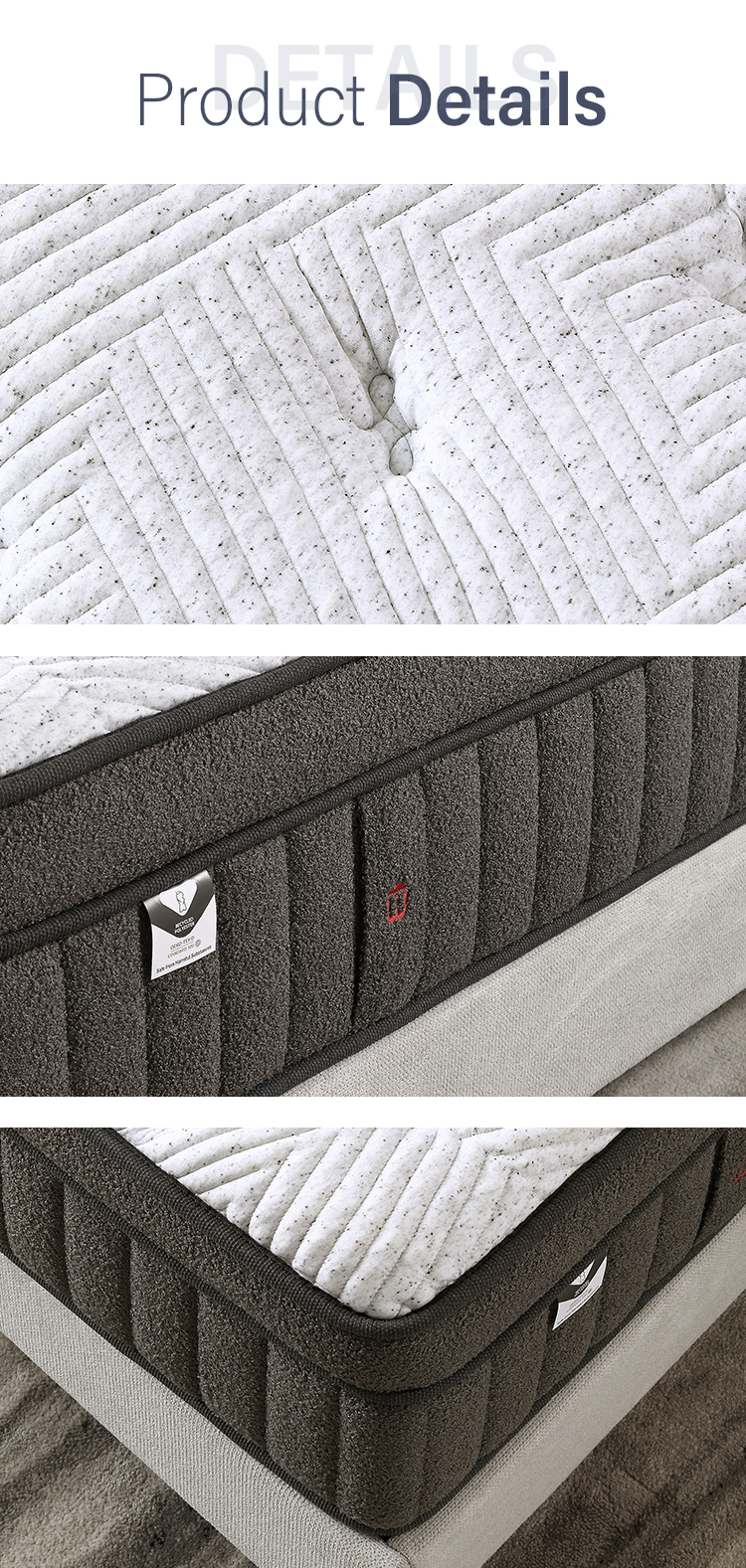 34PB-49 Европейский топ всех размеров с биоматериалом на основе пены с эффектом памяти, матрас с карманными пружинами и пенным покрытием 18