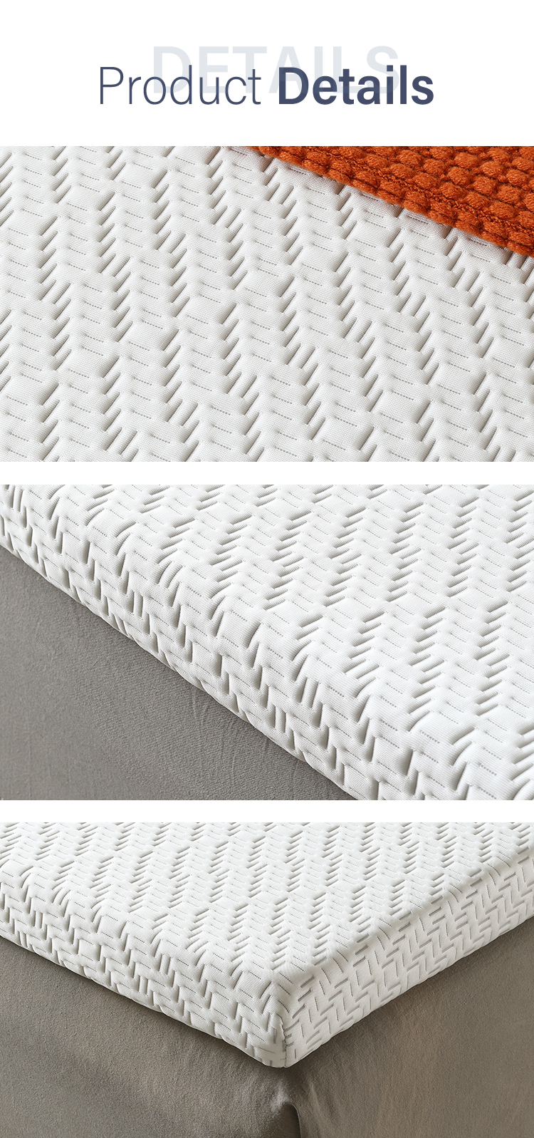 5MT-01 Queen King Size Cool Mattress Furniture Ice Silk Fabric Home or Hotel Bedroom Mattress Topper Memory Foam 21