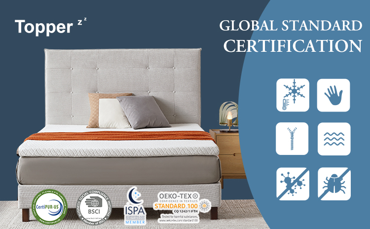 5MT-01 Queen King Size Cool Mattress Furniture Ice Silk Fabric Home or Hotel Bedroom Mattress Topper Memory Foam 19