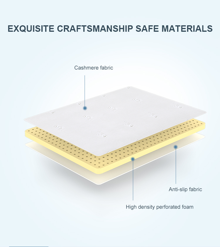 5FT-01 Factory Direct Compressed Hypo-allergenic Hotel Bed Mattress Foldaway Gel Memory Foam Mattress Topper 9