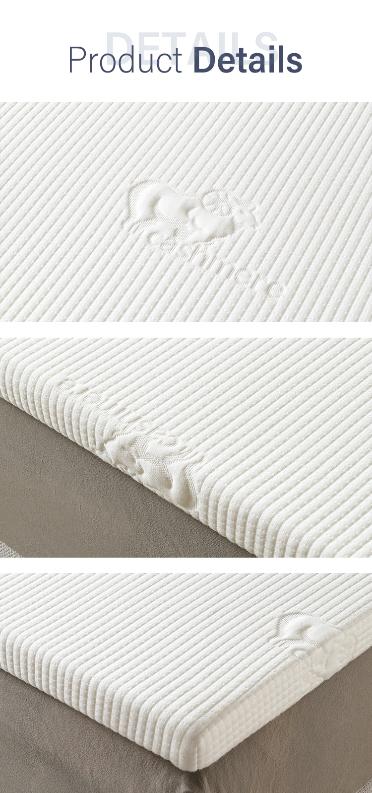 5FT-01 Factory Direct Compressed Hypo-allergenic Hotel Bed Mattress Foldaway Gel Memory Foam Mattress Topper 21