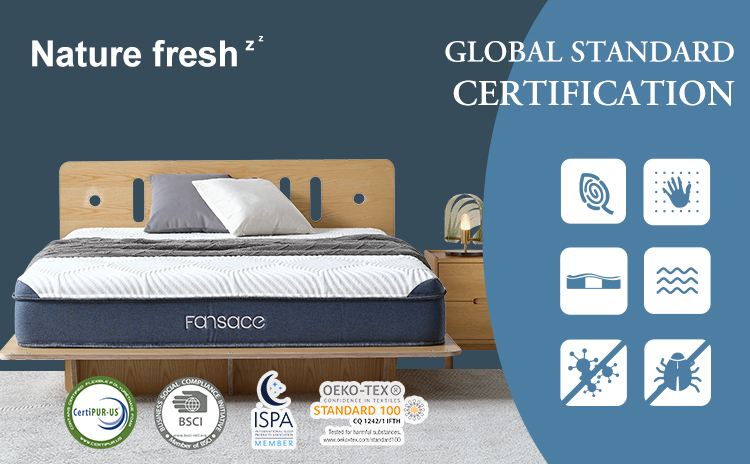 34PF-02 Factory Wholesale Popular 5 Star Hotel Mattress 10 Inch Sleeping Air Memory Foam Hybrid Mattress Manufacturer 19