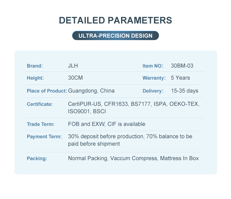30BM-03 Mattresses Furniture Supplies Environmental Friendly Recyclable Fabric Bio Base Memory Foam Mattresses Company 20