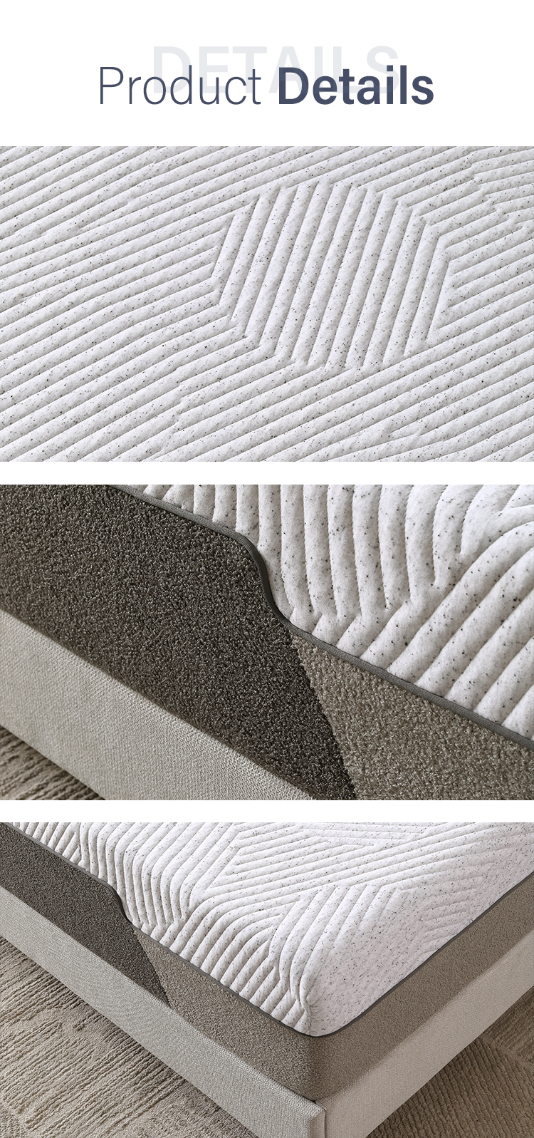 30BM-03 Mattresses Furniture Supplies Environmental Friendly Recyclable Fabric Bio Base Memory Foam Mattresses Company 21