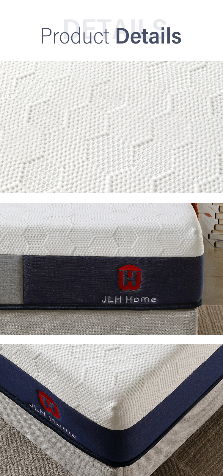 25GM-03 Vendita calda Materasso in memory foam compresso per mobili da casa o hotel per dormire 21