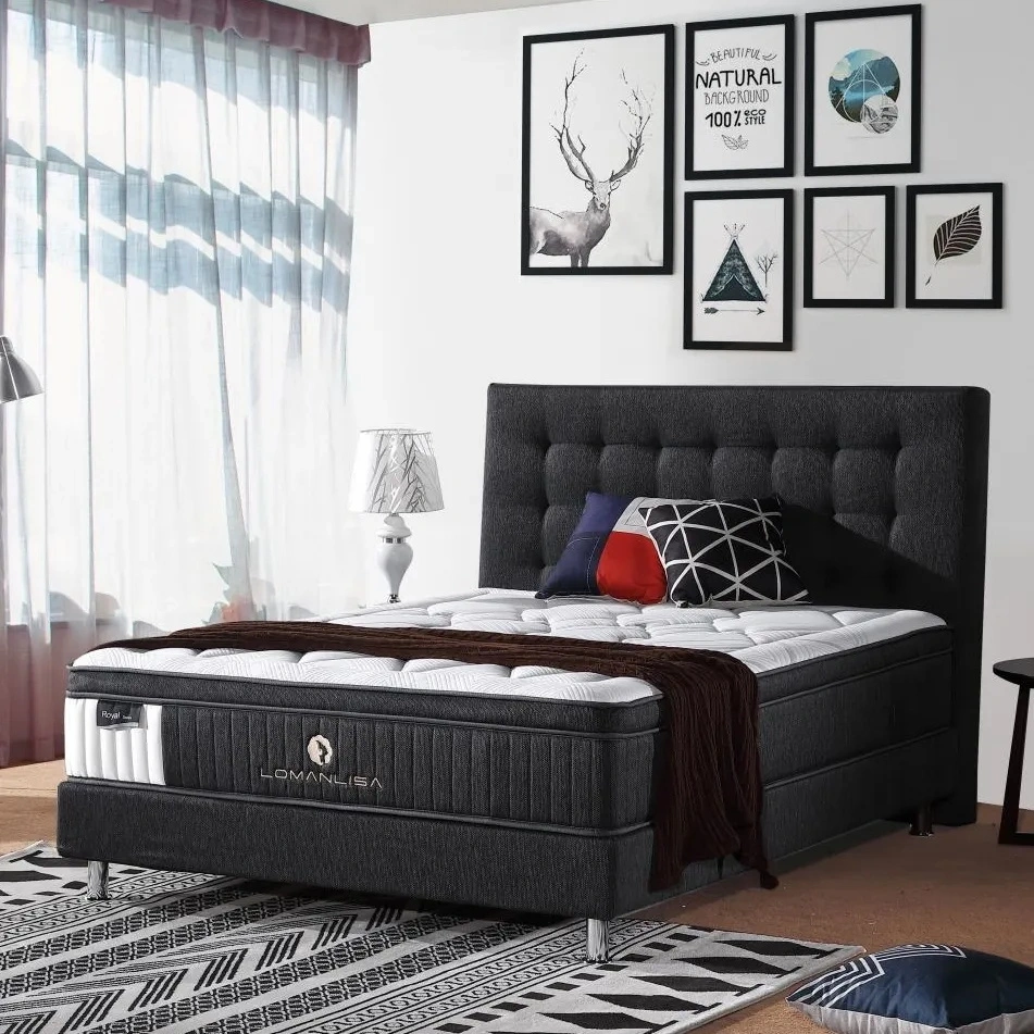 Fabricant de matelas à ressorts ensachés en mousse à mémoire de forme en gel latex de taille de matelas d&39;hôtel de luxe personnalisé de 12 pouces à vendre à chaud 1