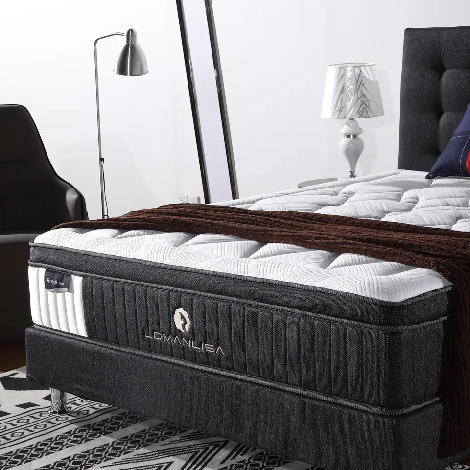 Hot selling 12inch customized luxury hotel mattress size latex gel memory foam pocket spring mattress manufacturer 10