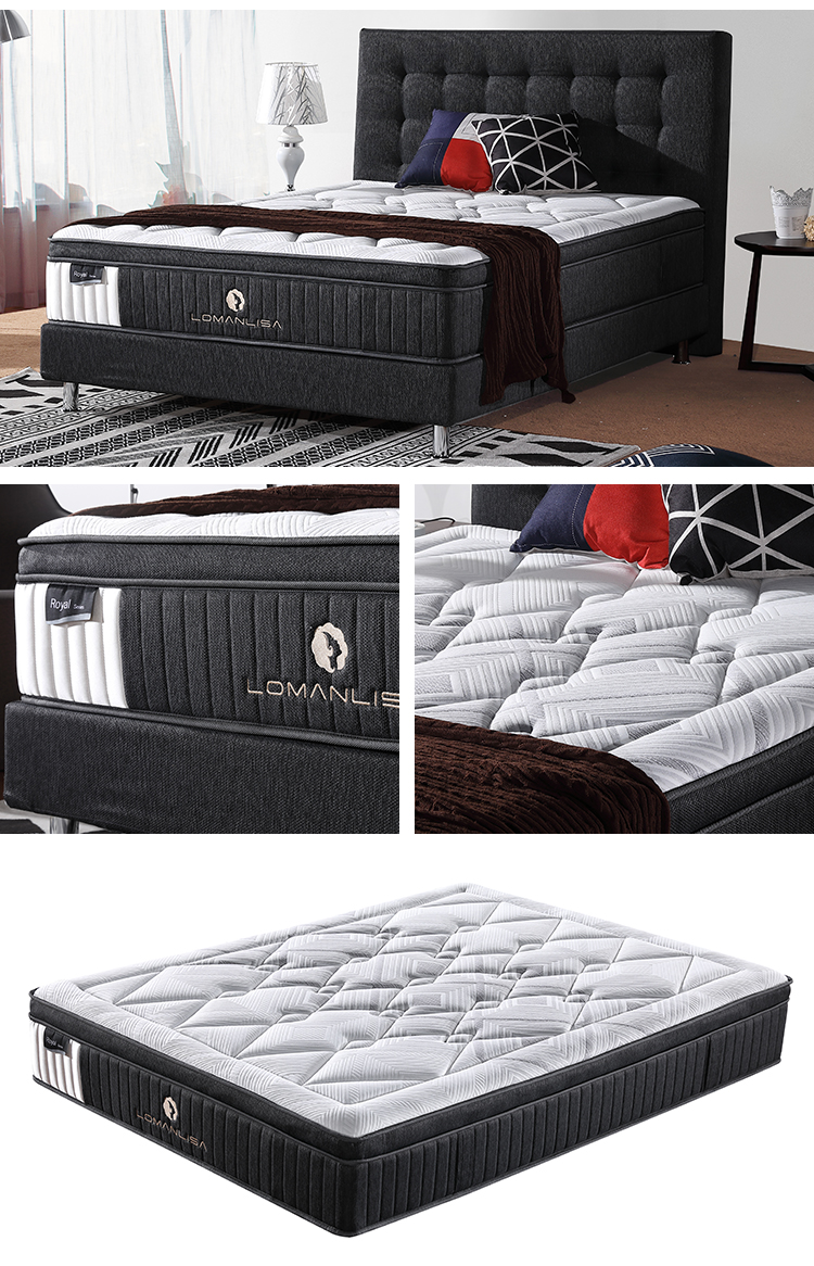 Hot selling 12inch customized luxury hotel mattress size latex gel memory foam pocket spring mattress manufacturer 19