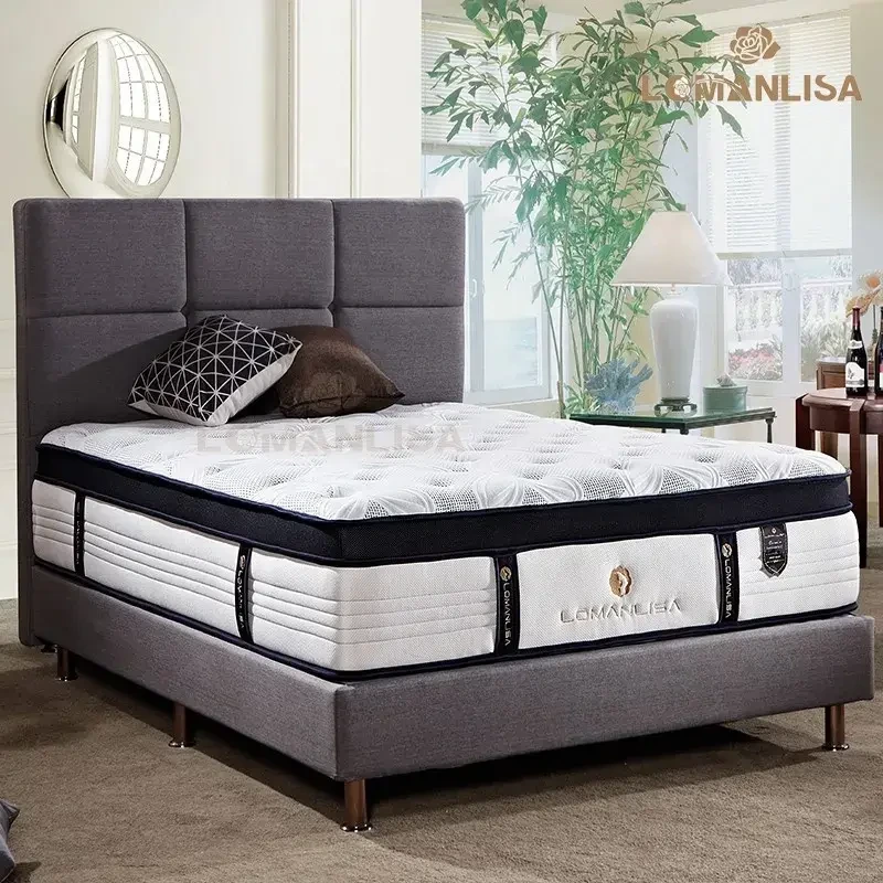Super Wholesale Sales King Size Mattress Pocket Spring Customizable Memory foam Latex Hotel Mattresses in a Box 1