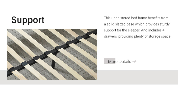 MB3639ZT solid wood frame latest design hotel grey color upholstered bed frame manufacturers From China | JLH Mattress 11