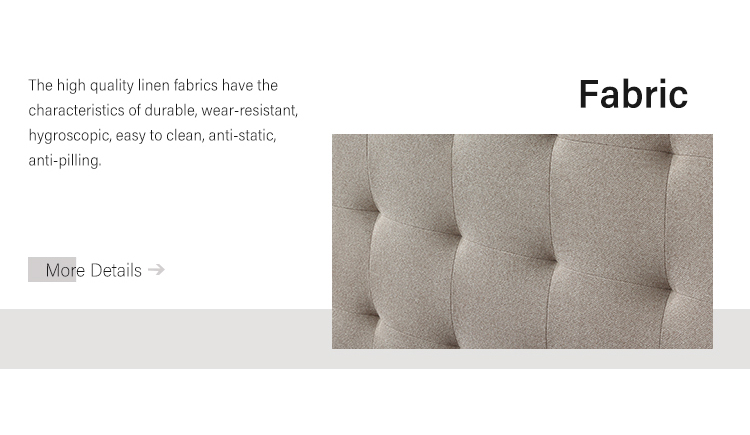 MB3638ZT factory luxury wooden slats china bed queen size fabric modern upholstered bed frame for hotel| JLH Mattress 10