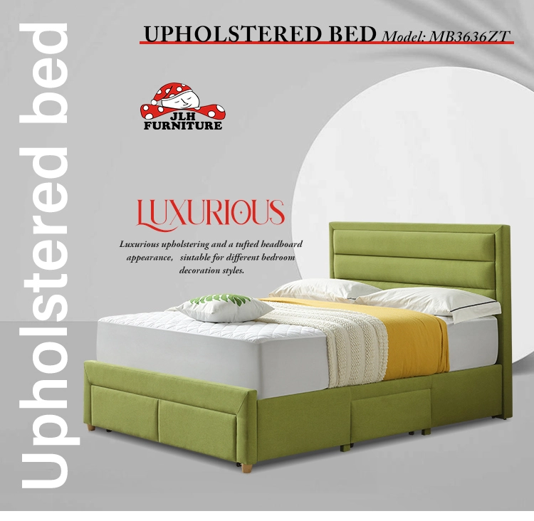 Quality MB3636ZT | Storage Design Line-Shape Upholstered Bed for Middle End Market Manufacturer | JLH Mattress 1