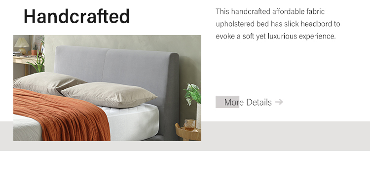 Quality MB3630ZT | 2022 Simple Light grey hotel upholstered bed for adult soft bed Manufacturer | JLH Mattress 9