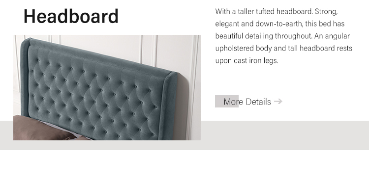 MB3616ZT Storage Design Tufted Ottoman Hotel Bed Base Button Headboard with Wingback and Pneumatic Rod 9