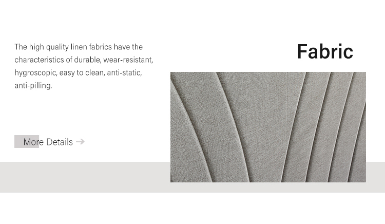 MB3612ZT ODM Handcrafted Modern Design Two Side Linen Fabric Ottoman Hotel Bed Frame Storage Queen Bed - JLH Mattress 10