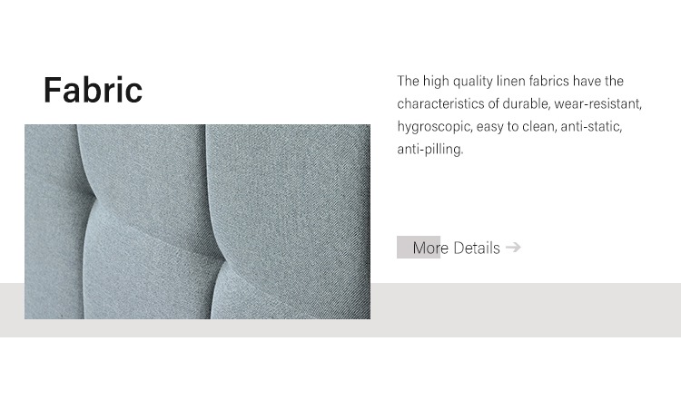 Quality MB3610ZT Wholesale modern tufted bed queen size blue headboard Upholstered Linen Platform Bed Frame Manufacturer 10