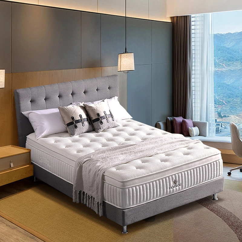 34PA-02 Fabricantes de colchones de hotel de 6 estrellas con muelles embolsados ​​de espuma viscoelástica tipo látex de China | JLH Mattress 1