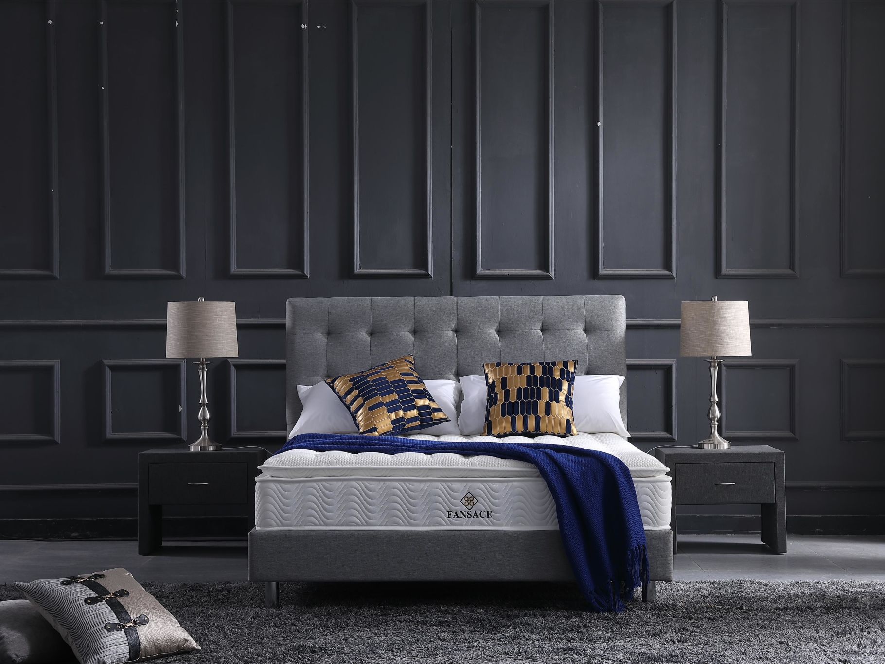 32BA-01 Commercial 4 Star Hotel Furniture Bedroom Sets High Density Soft Foam 100% Natural Latex Pocket Spring Mattress 20