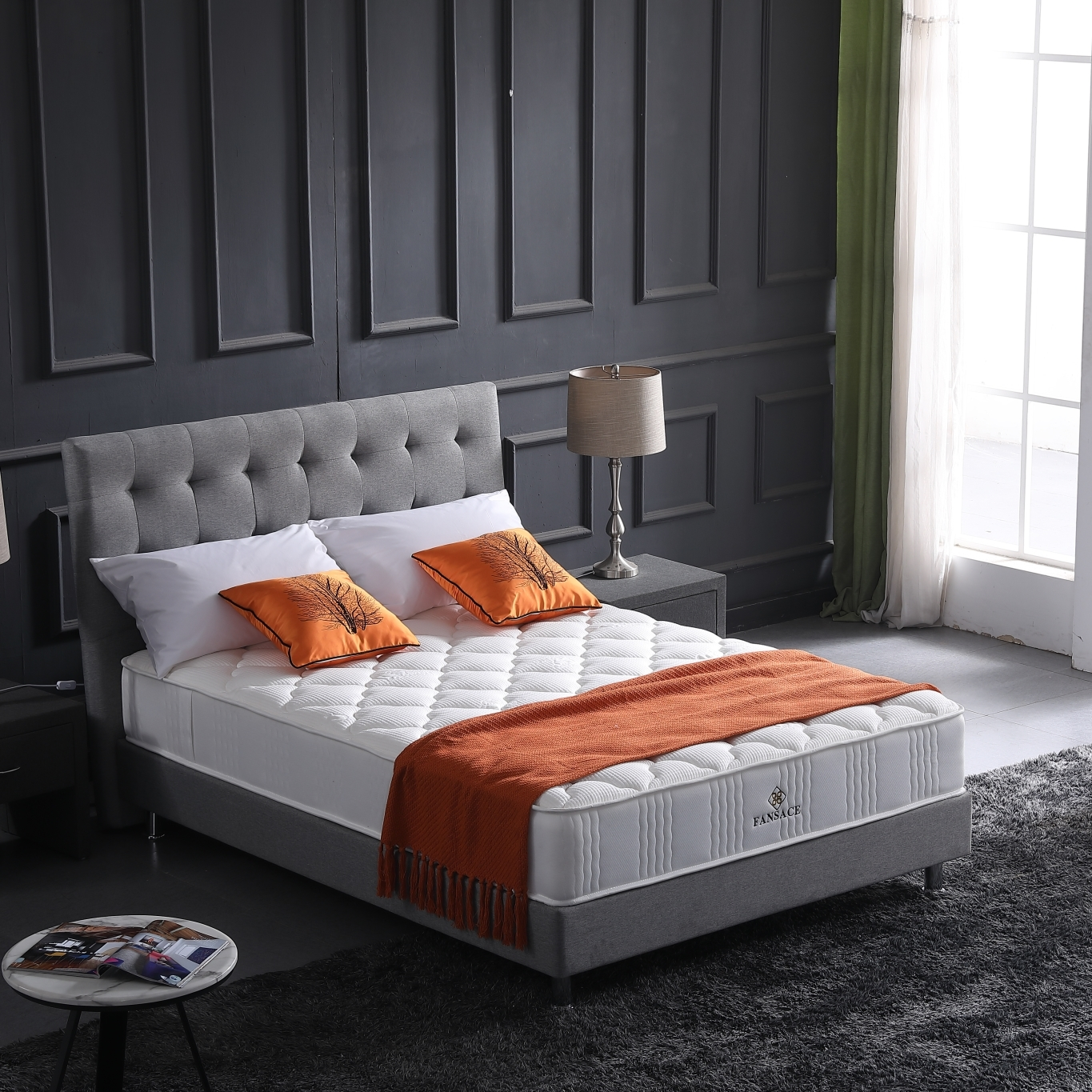 21PA-01 Matelas à ressorts ensachés en mousse souple haute densité Royal 5 zones matelas queen size d&39;hôtel de luxe 4 étoiles 1