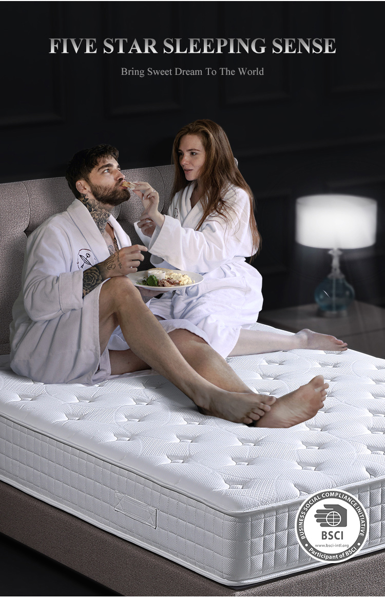 Quality 21BA-02 Sleep in Comfort Fireproof mattress 3 star hotel mattress topper bedroom furniture for sale in the box 19
