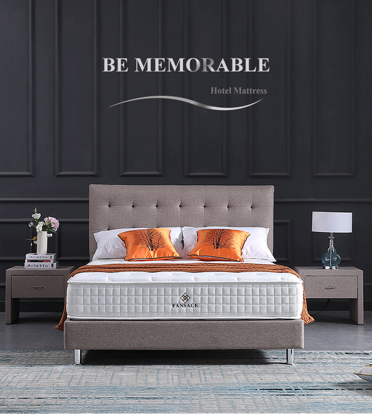 21BA-01Customized Logo queen king single size 4 star hotel mattress fireproof pocket spring mattress manufacturer 19