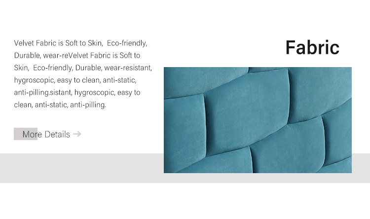 MB3562ZT Minimalist brick cube shape hotel upholstered bed for adult Light Blue Supplier manufacturers | JLH Mattress 10