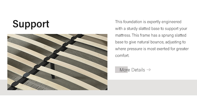 China Factory wholesale MB3385ZT grey fabric tall tufted headboard full hotel bed base manufacturers - JLH Mattress 10