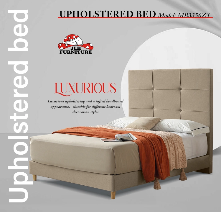 Lit d&39;hôtel rembourré en tissu de coton touffeté à la main de la meilleure qualité MB3356ZT 2022 crème avec un lit doux d&39;usine à prix abordable 1