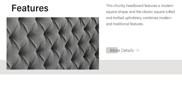 China Factory wholesale MB3385ZT grey fabric tall tufted headboard full hotel bed base manufacturers - JLH Mattress 8