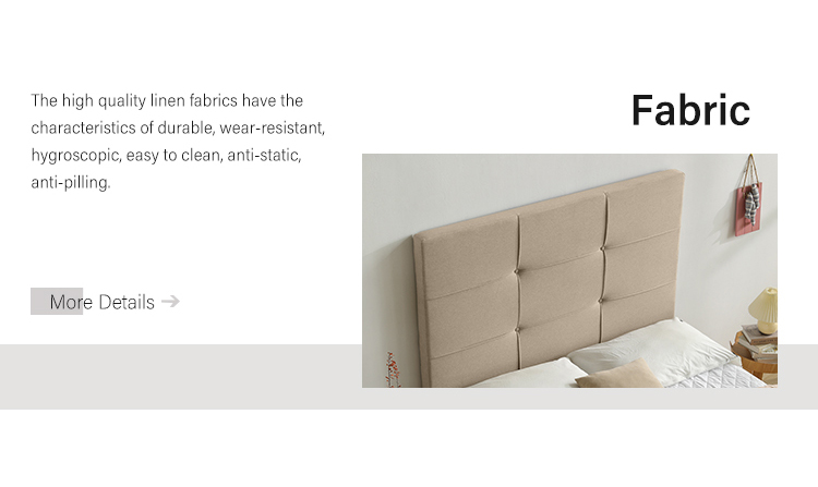 Best Quality MB3356ZT 2022 Cream Hand-turfted cotton fabric upholstered hotel bed with affordable price factory soft bed 9