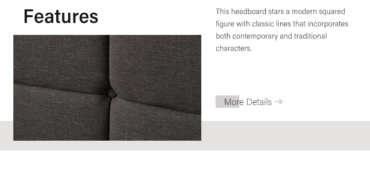 MB3301ZT Wholesale modern bedroom furniture upholstered hotel bed slat wooden bed frame with high headboard 9