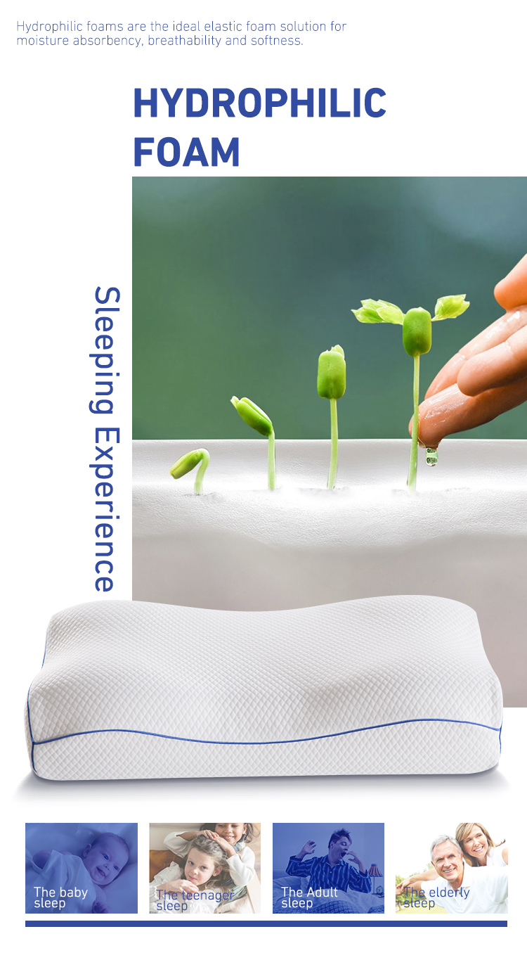 Hot Sleeper Favorite Relief Pressure Двусторонняя бамбуковая подушка для шеи с измельченной охлаждающей подушкой из пены с эффектом памяти с прохладой 16