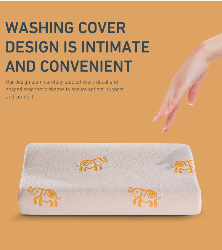 Oreiller orthopédique en mousse à mémoire de forme en latex avec housse tricotée de haute qualité pour massage du cou et des soins infirmiers 18