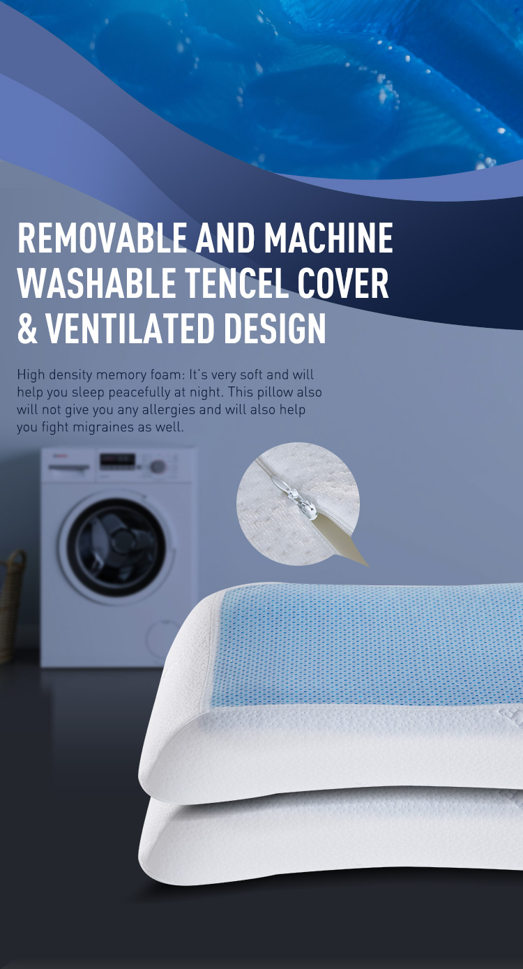 Введение в заводскую цену Raw Comfort And Relax гипоаллергенная двусторонняя латексная муссовая гелевая пена с эффектом памяти подушка для кровати 19