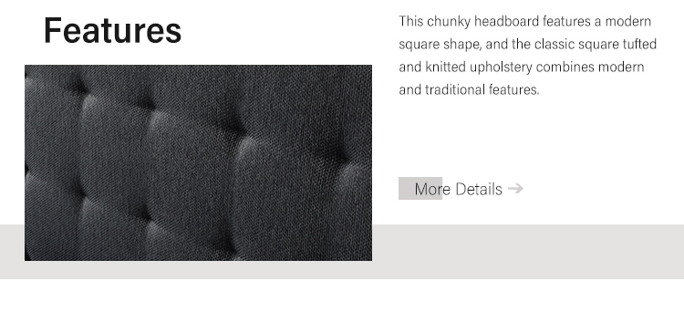 Wholesale MB3332ZT | Classic Design Linen Fabric hotel upholstered bed for high end market Black color with good price 9