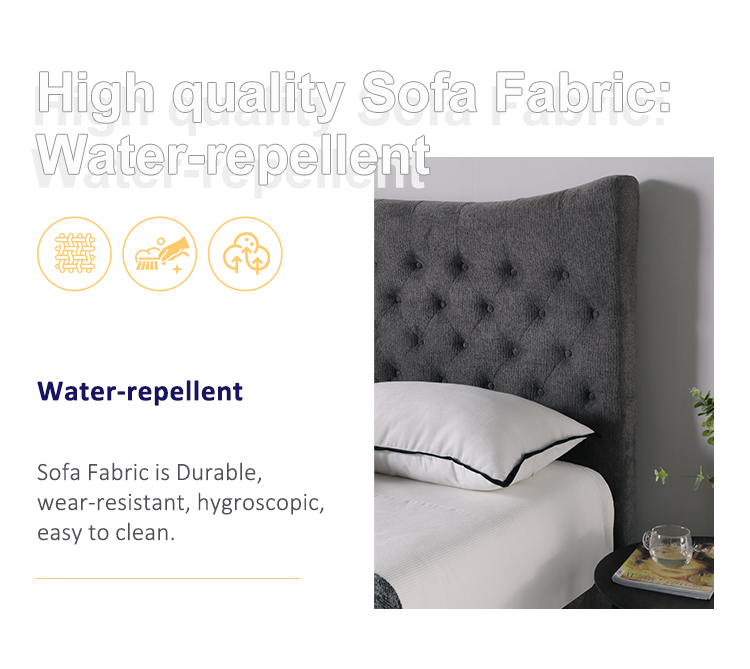 MB3662ZT Upholstered Platform Bed Frame Tufted headboard Wood Slat Support Easy Assem 9