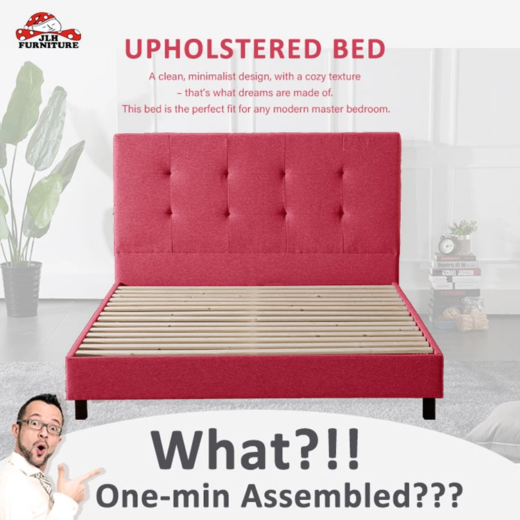 JLH Mattress - Cama tapizada moderna de calidad. Ensamblada en un minuto. Fabricante MB3658ZT 1