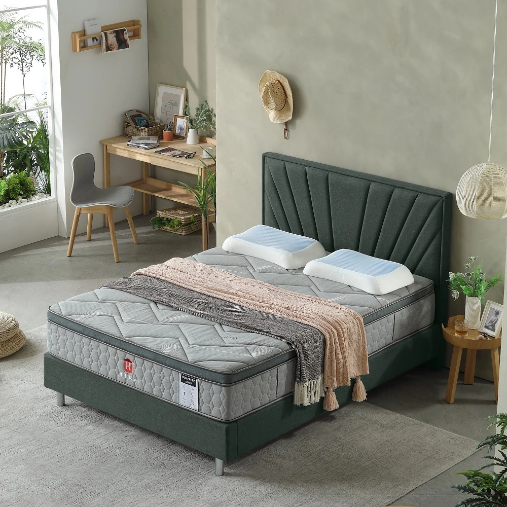 JLH Mattress - 2023 Customized GRAPHENE Cooper Ion Memory foam pocket spring Mattress 11.5inch 34PB-38 1