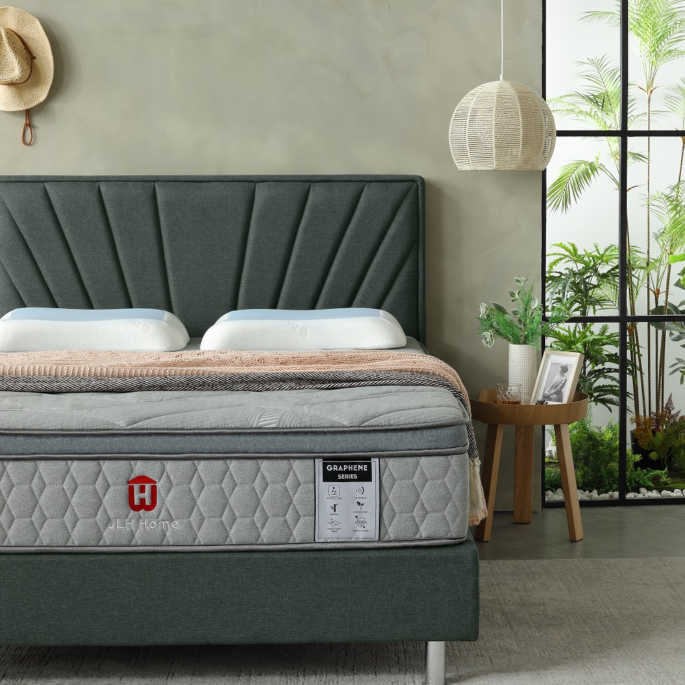 JLH Mattress - 2023 Customized GRAPHENE Cooper Ion Memory foam pocket spring Mattress 11.5inch 34PB-38 9