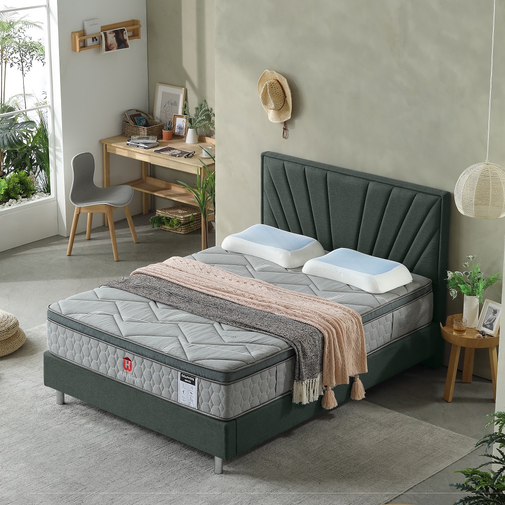 JLH Mattress - 2023 Customized GRAPHENE Cooper Ion Memory foam pocket spring Mattress 11.5inch 34PB-38 11