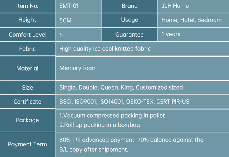 5MT-01 Ice Cool Mattress Topper With Cheap Price 18