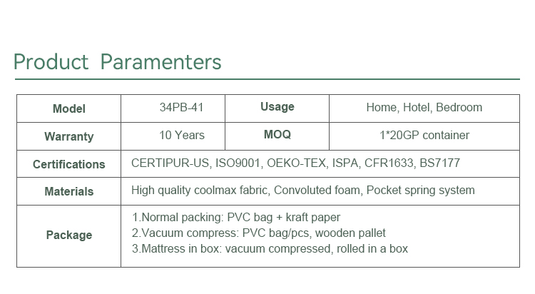 Best Quality 34PB-41 EASY GO Eurp Top Pocket spring mattress Rolled in a box Factory 14