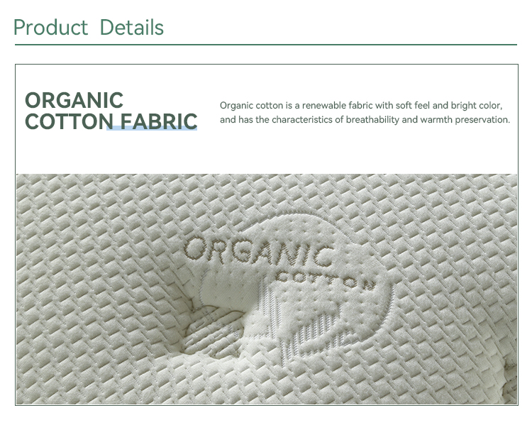 34PA-94 Natural Fresh Oraganic Cotton firmer Box spring mattress Products | JLH Mattress 11