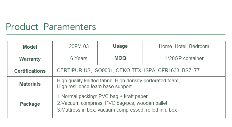 20FM-03 8inch Constant temperature 37.5℃  perforated foam mattress 13