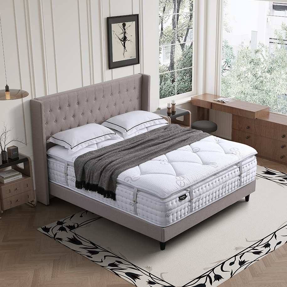 21PD-08 Luxury Bed Mattress for Sale Quality Latex Like King Size Memory Foam Pocket Spring Mattress Home Furniture 1