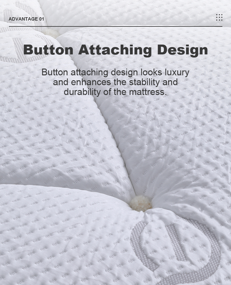 21PD-08 Luxury Bed Mattress for Sale Quality Latex Like King Size Memory Foam Pocket Spring Mattress Home Furniture 13