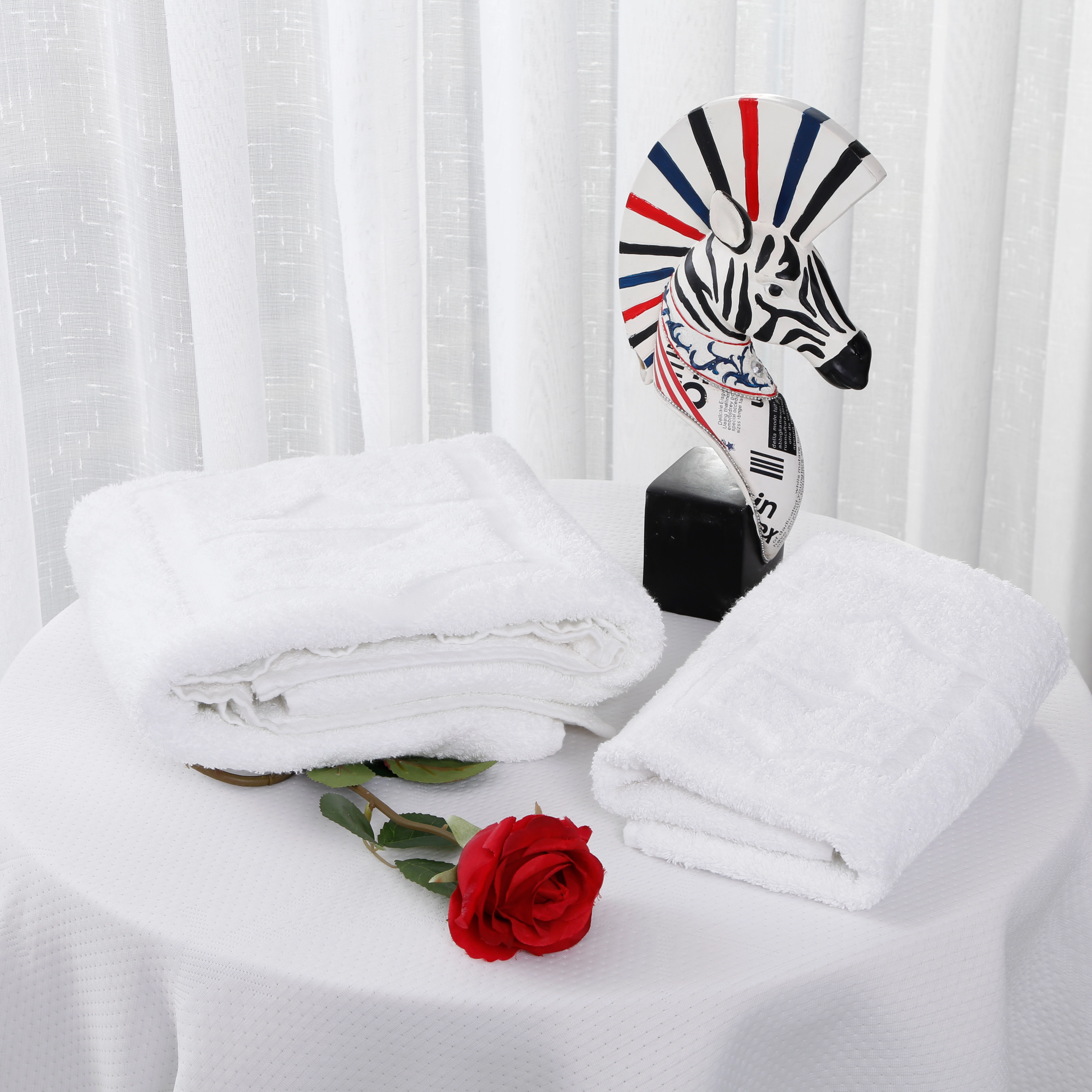 Hotel Collection Bath towels White Economy 100% Cotton Luxury - JLH Mattress 1