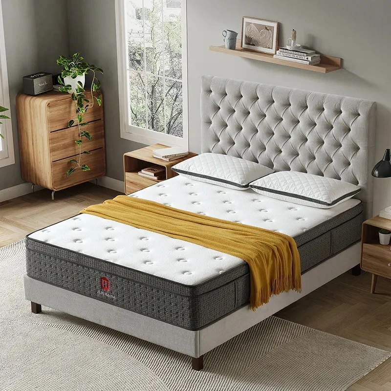 34PB-44 Fábrica chinesa atacado barato colchão de cama comprimido king size matelas em caixa colchões de molas ensacadas 1